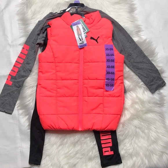 PUMA 3-Piece Vest Set, Size XS 5/6 **BRAND NEW** - Picture 4 of 13